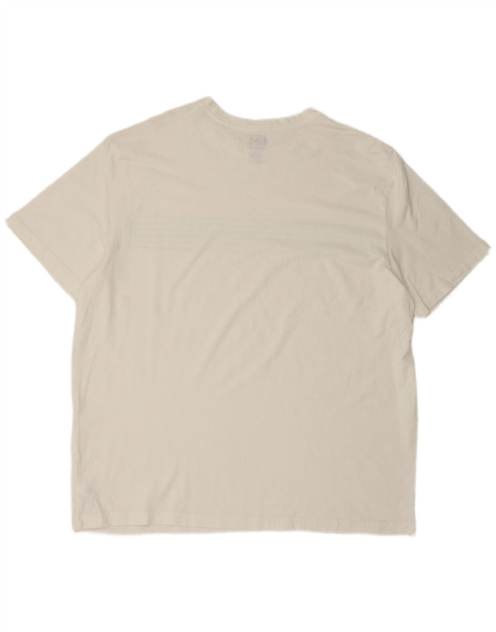 Camiseta masculina LEE Top XL algodão listrado branco