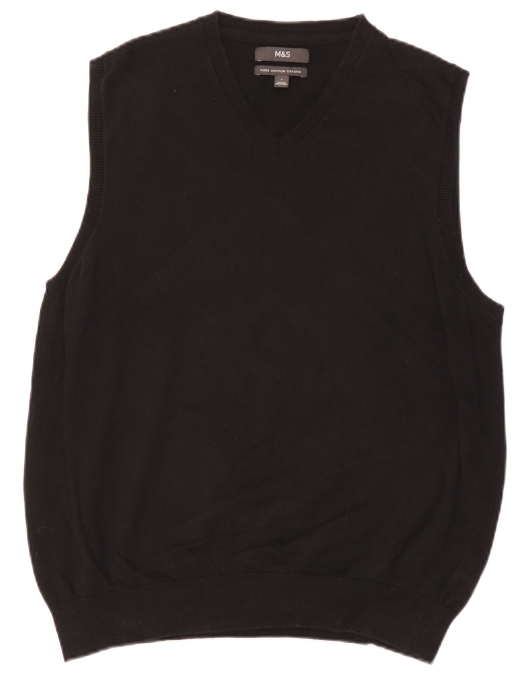 Regata masculina Marks & Spencer com colete grande de algodão preto