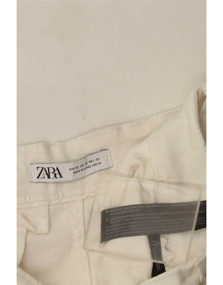 Zara Mens Chino Shorts EU 42 Grande W32 Algodão Branco