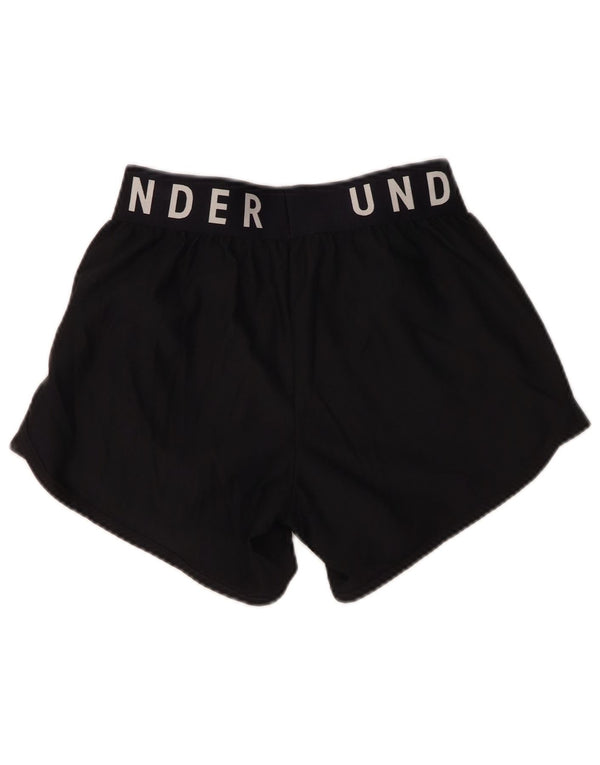 Under Armour Womens Graphic Sport Shorts UK 10 Pequeno Poliéster Preto
