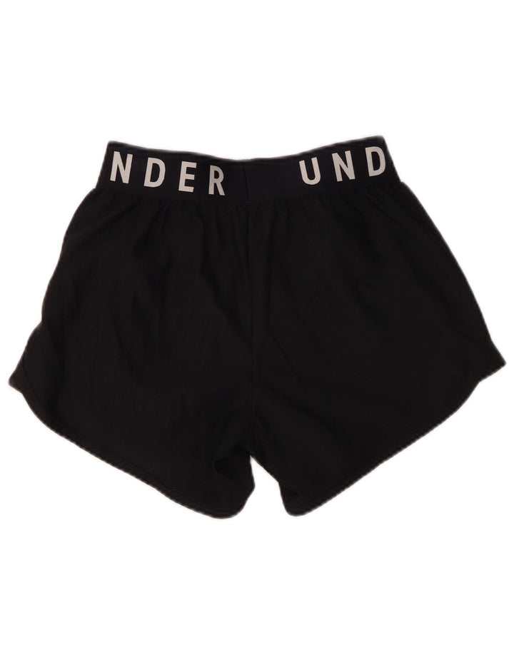 Under Armour Womens Graphic Sport Shorts UK 10 Pequeno Poliéster Preto