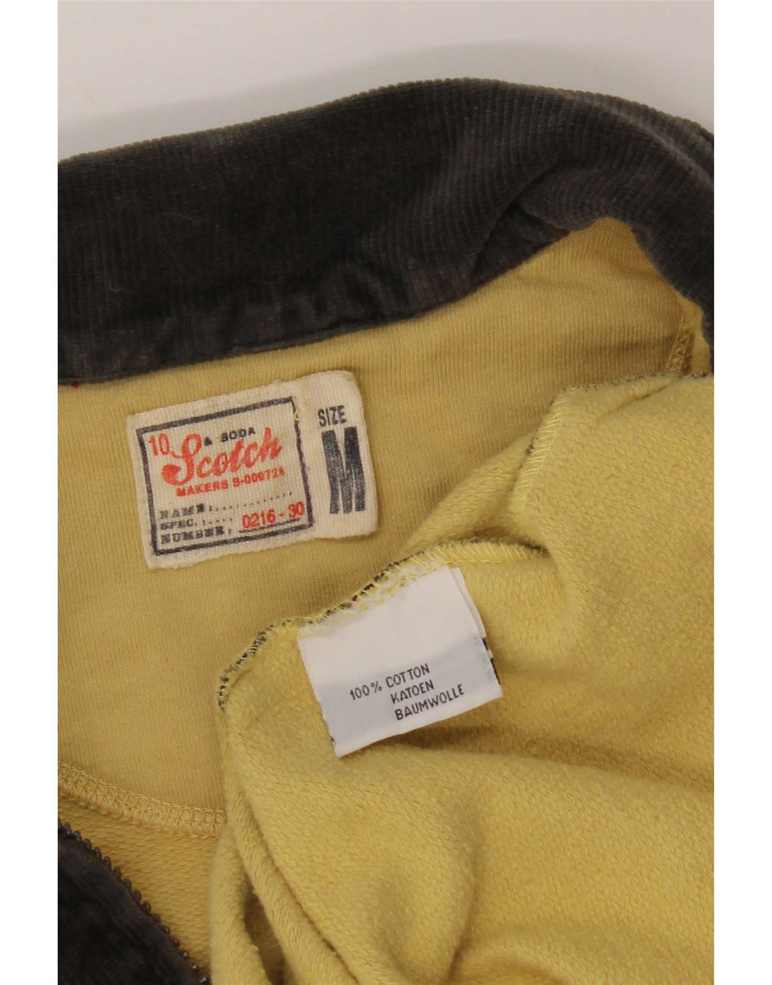 Scotch & Soda Suéter masculino com gola polo e algodão xadrez médio amarelo