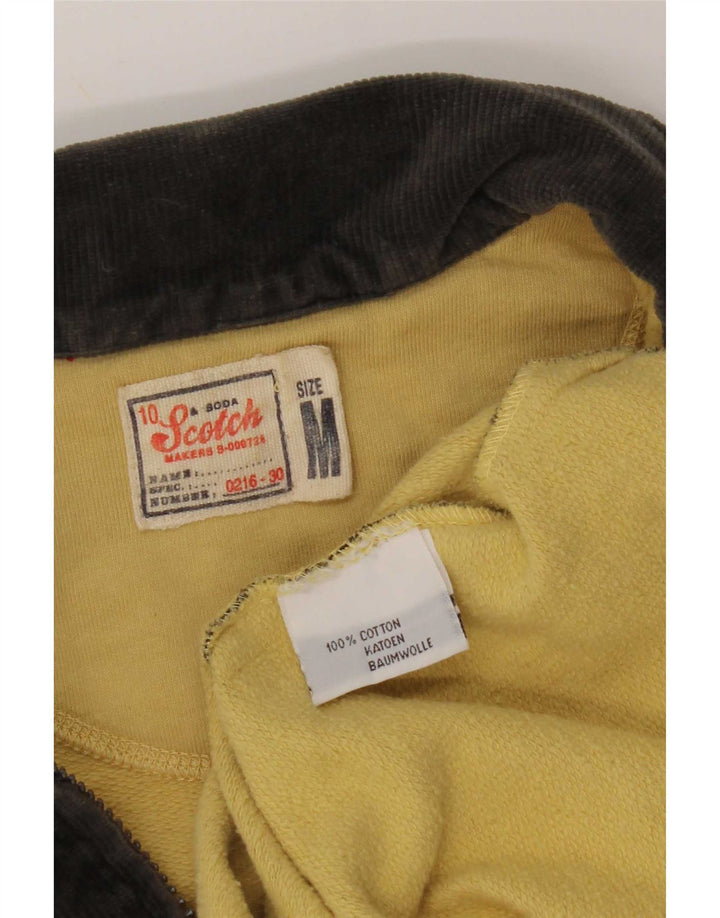 Scotch & Soda Suéter masculino com gola polo e algodão xadrez médio amarelo