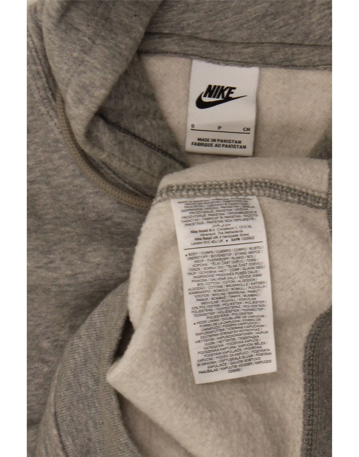 Jumper com capuz masculino Nike pequeno algodão manchado cinza