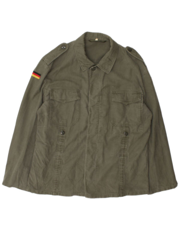 Jaqueta militar masculina vintage UK 40 grande cáqui