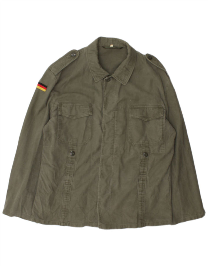 Jaqueta militar masculina vintage UK 40 grande cáqui