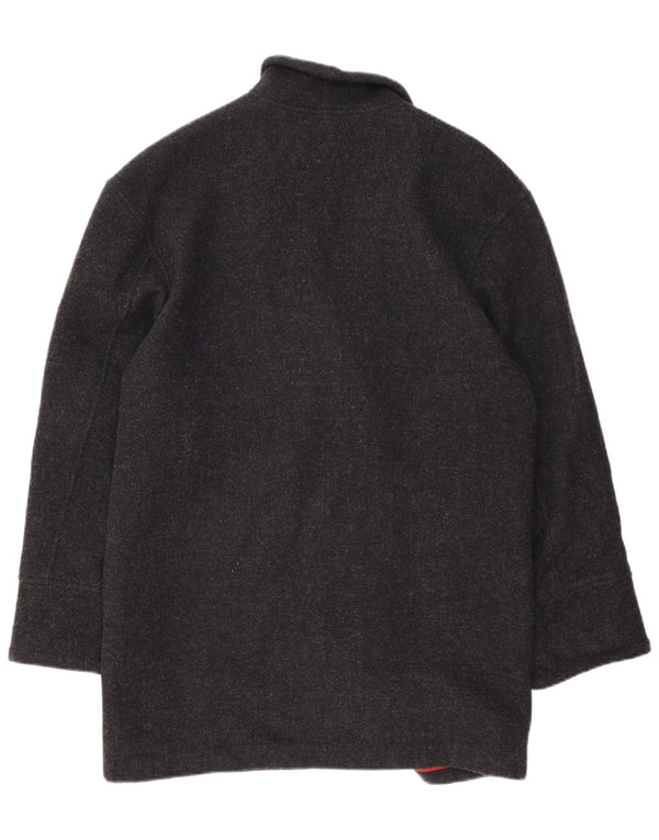 Sobretudo oversized feminino vintage IT 42 lã cinza médio