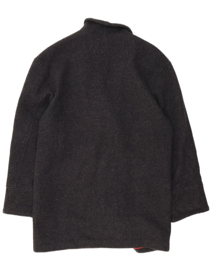 Sobretudo oversized feminino vintage IT 42 lã cinza médio