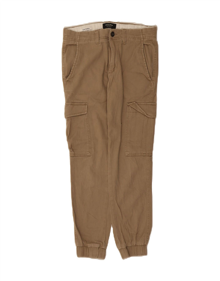 JACK & JONES Mens Joggers Cargo Trousers W28 L27 Beige Cotton Vintage Jack & Jones and Second-Hand Jack & Jones from Messina Hembry 