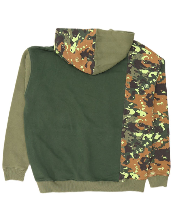 Suéter com capuz gráfico Marks & Spencer Boys 15-16 anos camuflagem verde