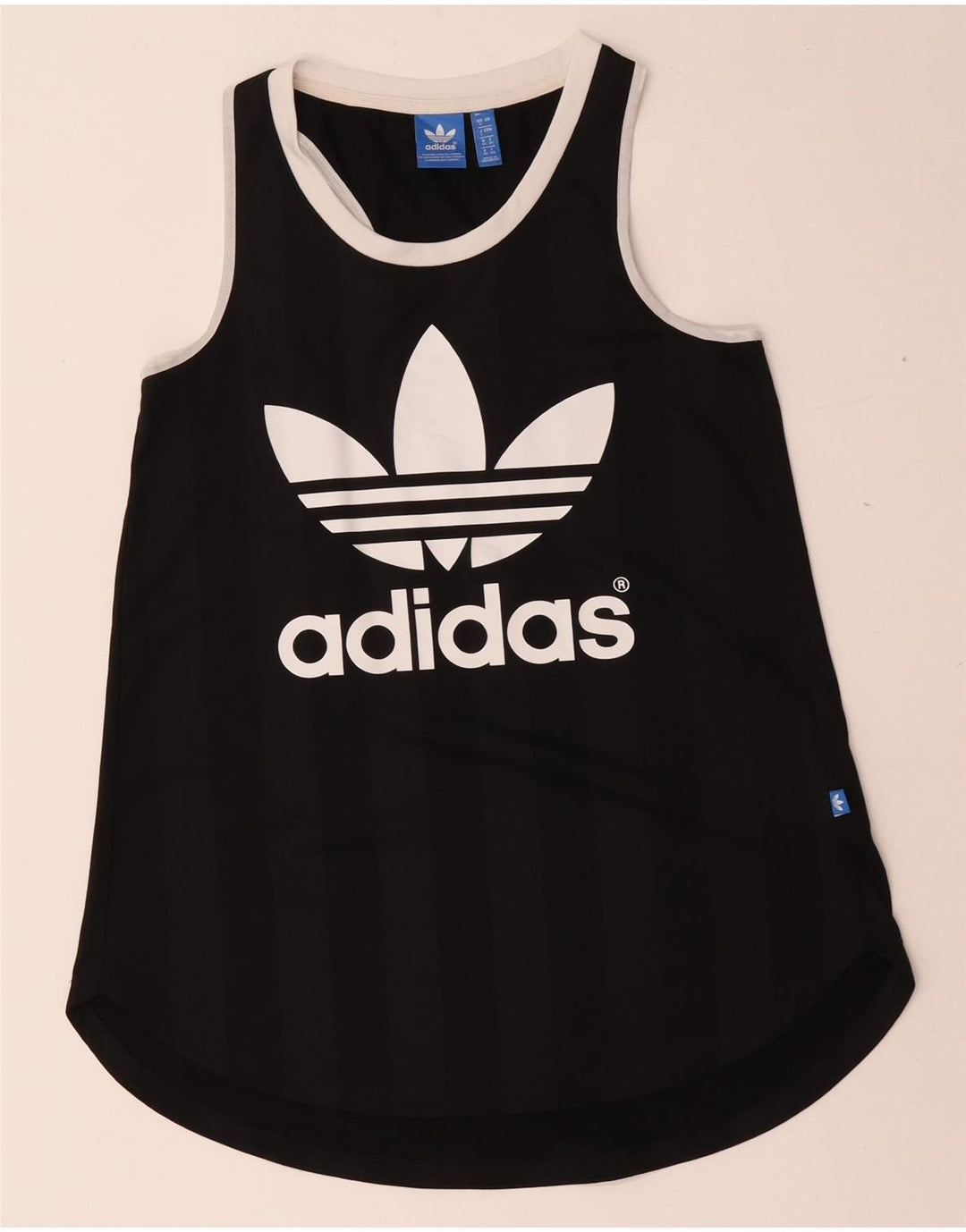 Adidas Womens Graphic Vest Top UK 8 Pequeno Poliéster Preto