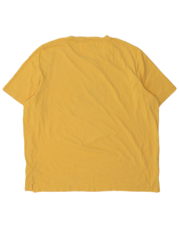 Puma Mens Graphic T-Shirt Top 2XL Algodão Amarelo