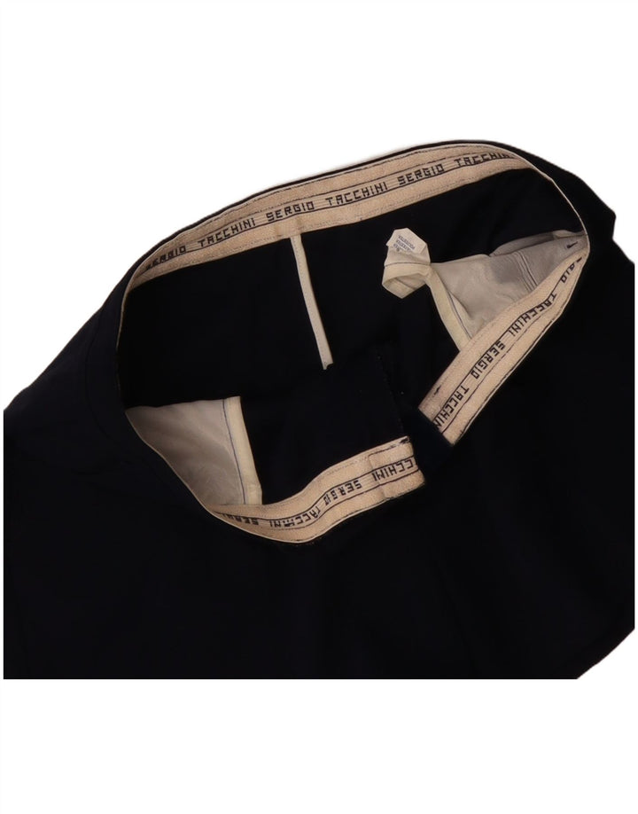 SERGIO TACCHINI Shorts Chino Masculino IT 52 XL W34 Azul Marinho Poliéster