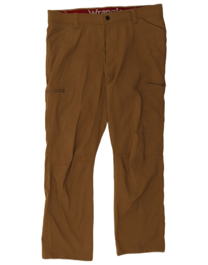 Wrangler Calça Cargo Masculina Reta W36 L30 Marrom Nylon