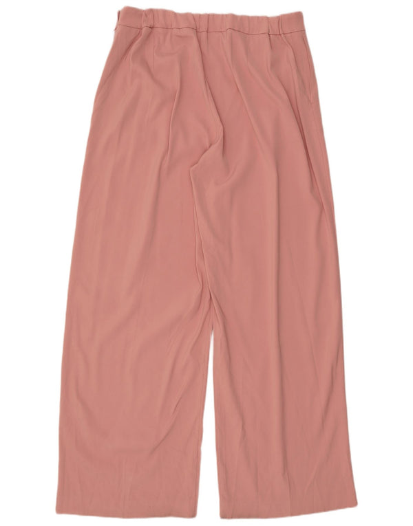 Calça feminina Marks & Spencer com cintura alta e pernas largas Reino Unido 20 2XL W36 L33 rosa
