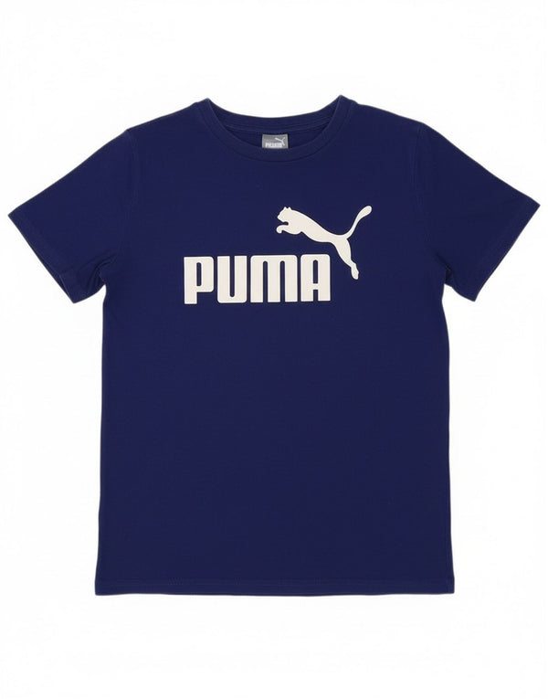 Camiseta Puma Boys Graphic Top 10-11 Anos Médio Algodão Azul
