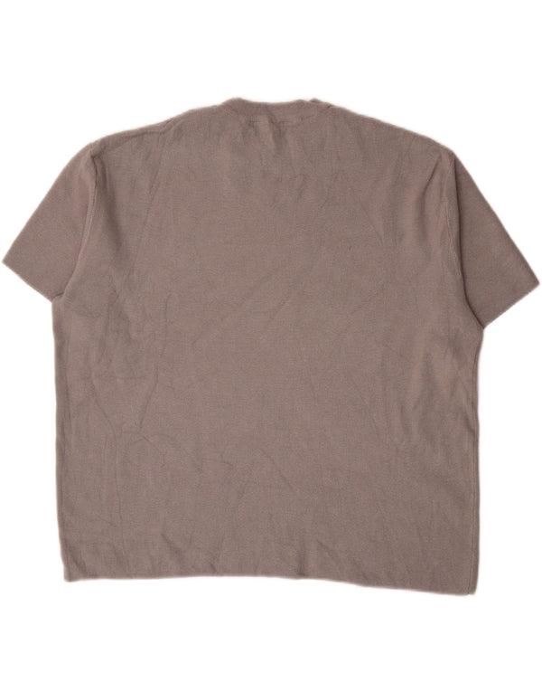 Zara Camiseta masculina cinza médio