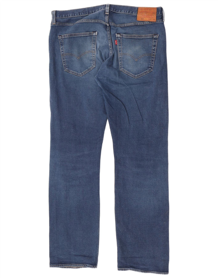 Levi's Masculino 501 Straight Jeans W36 L32 Azul Algodão