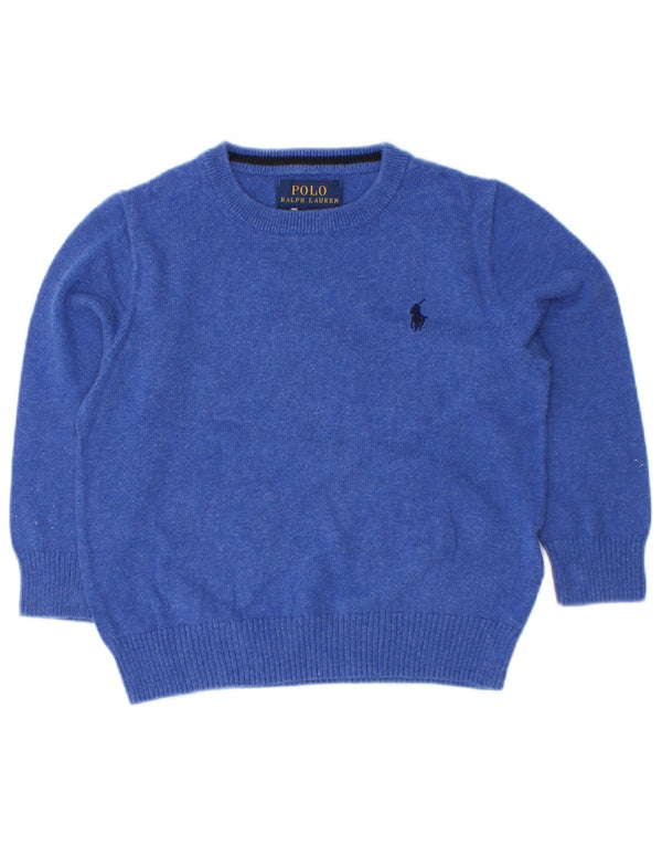 Suéter Polo Ralph Lauren para bebês meninos com gola canoa 18 a 24 meses azul