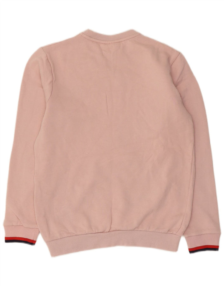 Fila moletom feminino oversized jumper UK 2 2XS algodão rosa