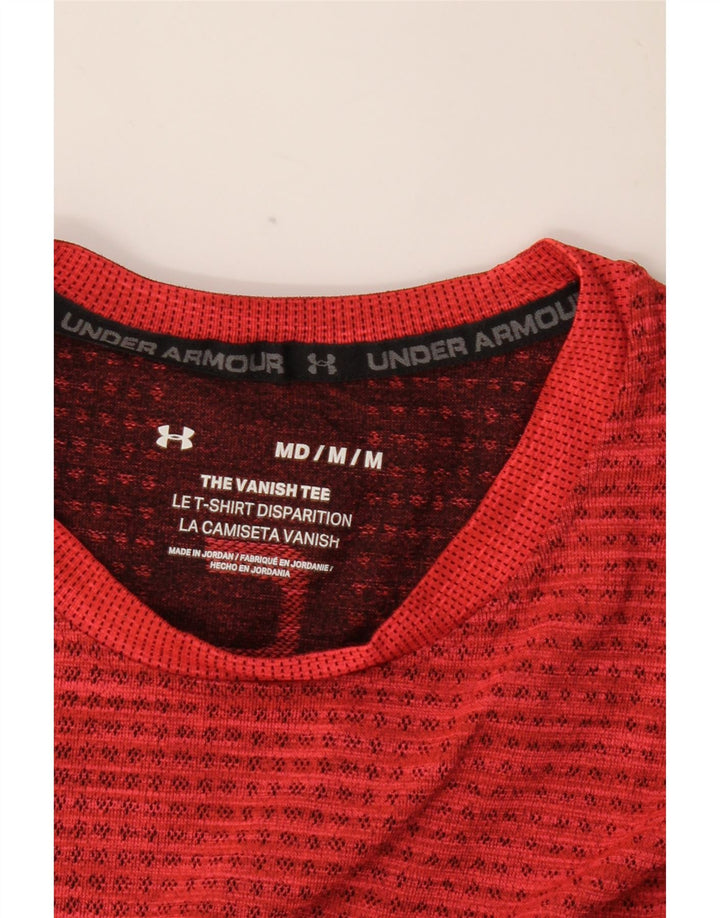 Camiseta gráfica masculina UNDER ARMOUR Top médio vermelho manchado