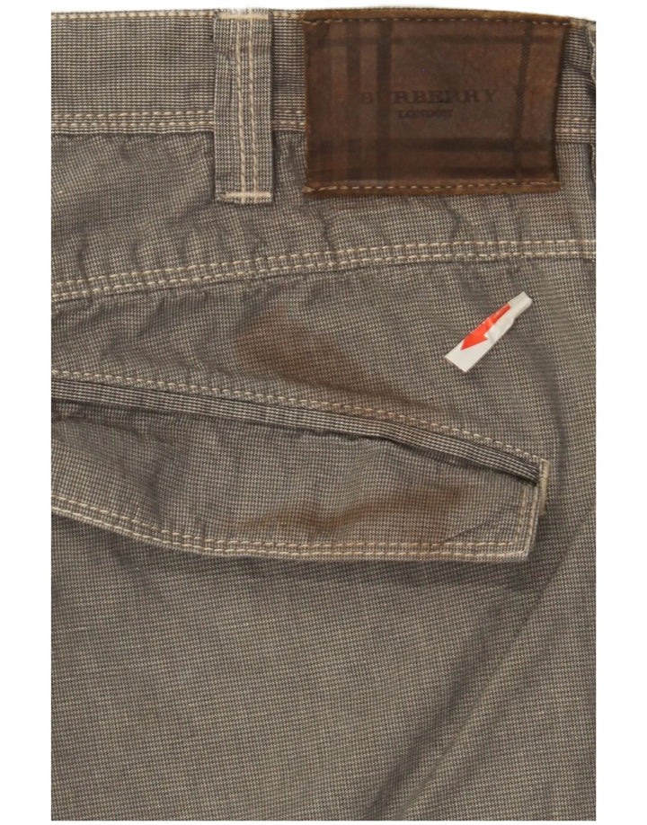 Burberry Calça Chino Masculina Reta W32 L34 Cinza