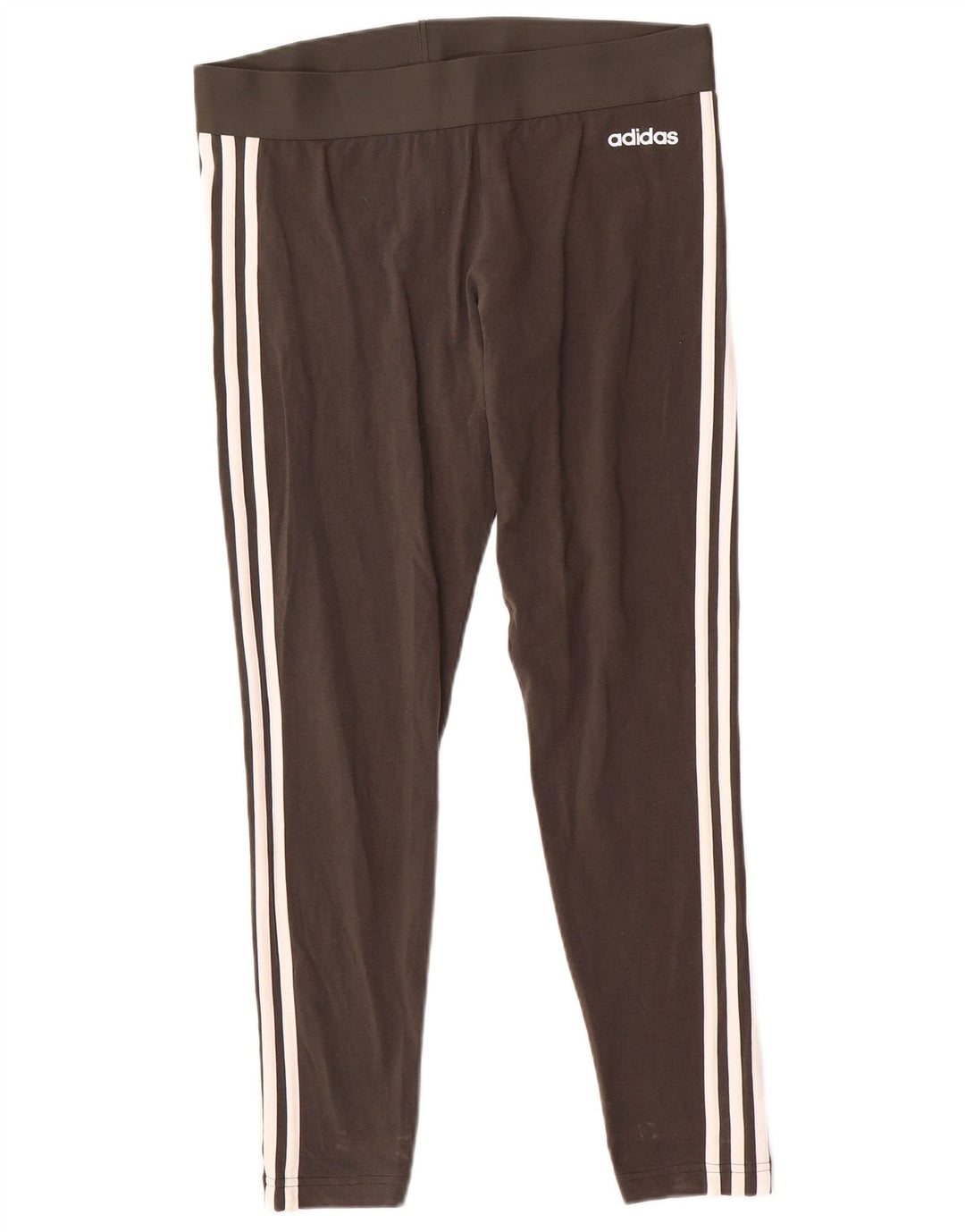 Leggings Adidas Mulher UK 16/18 Grande Algodão Cinza