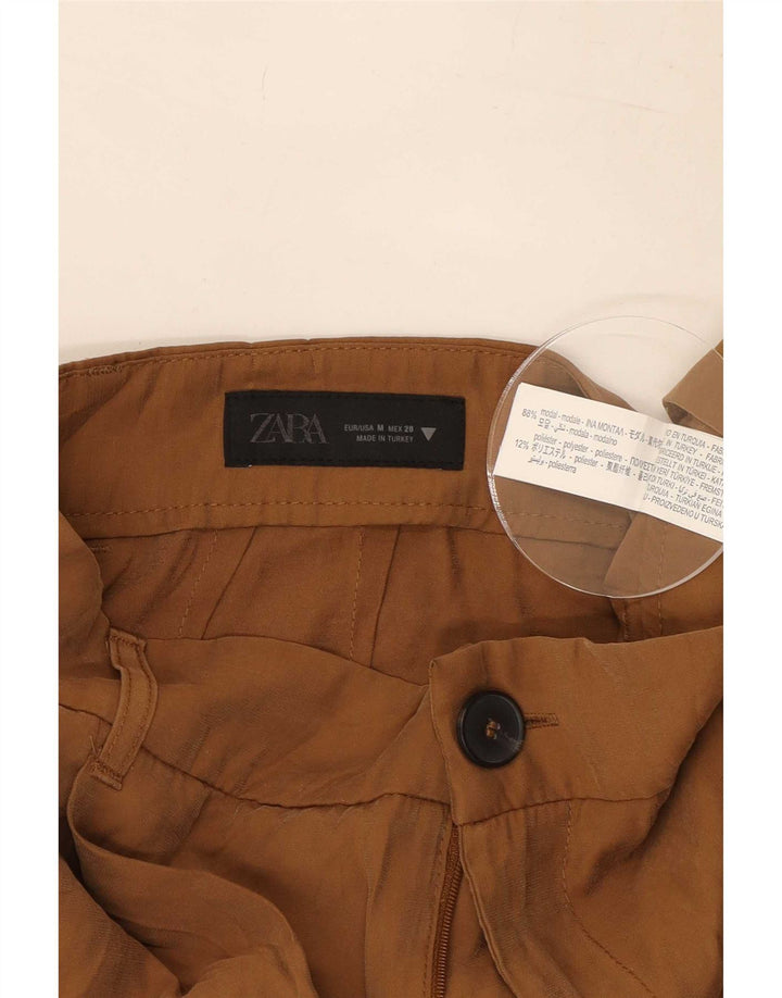 Zara Calça Feminina Pegged Médio W30 L29 Marrom Modal