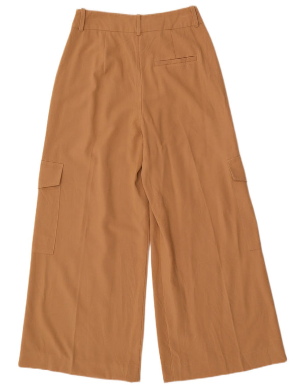 Calça cargo feminina de cintura alta MARKS & SPENCER Reino Unido 6 XS W24 L27 bege