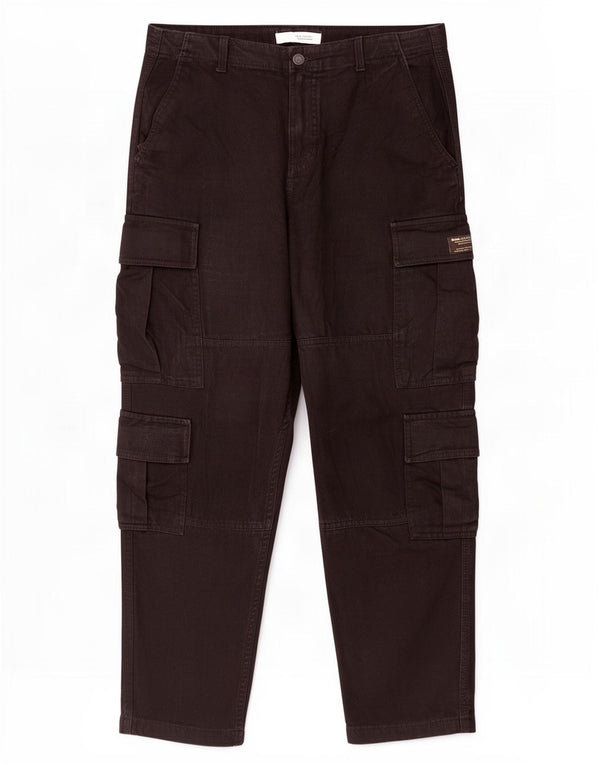 Calça cargo reta masculina Zara EU 44 grande W34 L27 preta