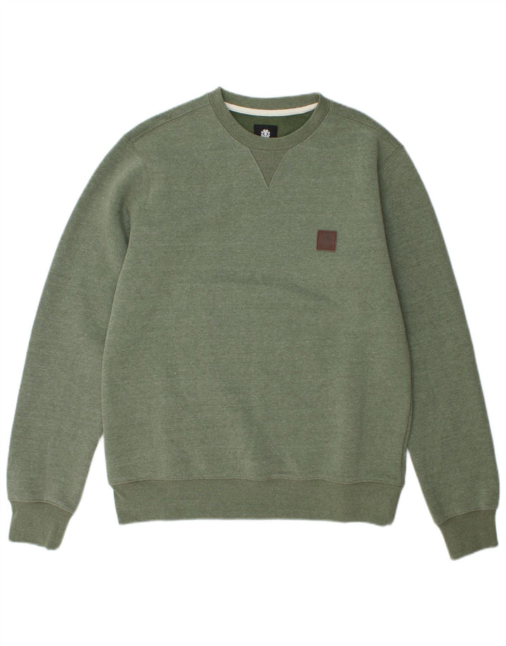Element moletom masculino jumper poliéster verde médio