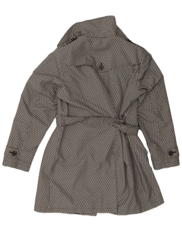 Trench Coat feminino Marks & Spencer Reino Unido 18 XL poliéster geométrico preto