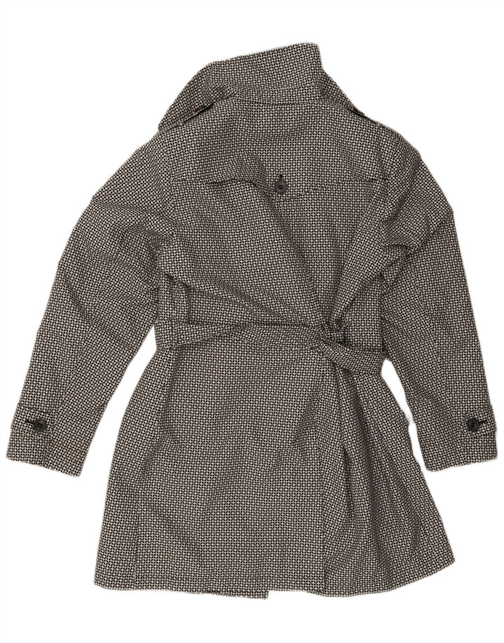 Trench Coat feminino Marks & Spencer Reino Unido 18 XL poliéster geométrico preto