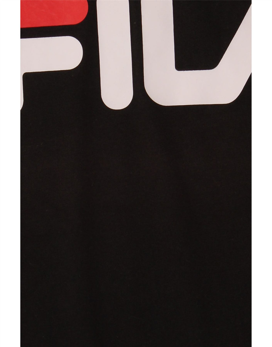 Fila Mens Graphic T-Shirt Top Pequeno Algodão Preto