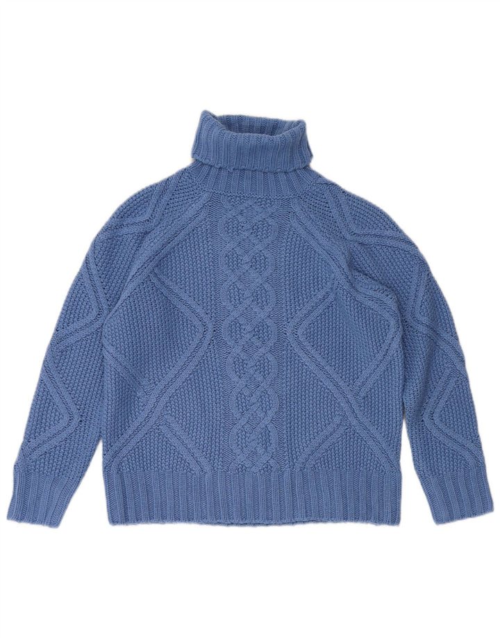 Suéter feminino OASIS com gola alta e gola redonda Reino Unido 6 XS azul acrílico