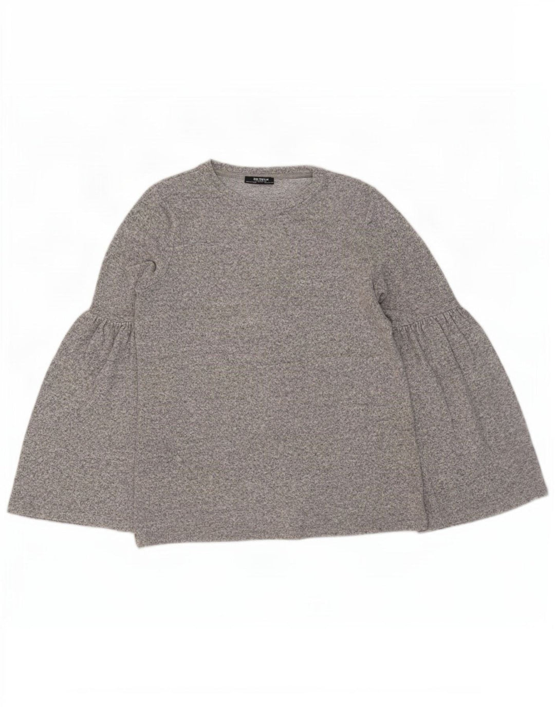 Zara Womens Trafaluc Top manga comprida Reino Unido 10 pequeno cinza manchado