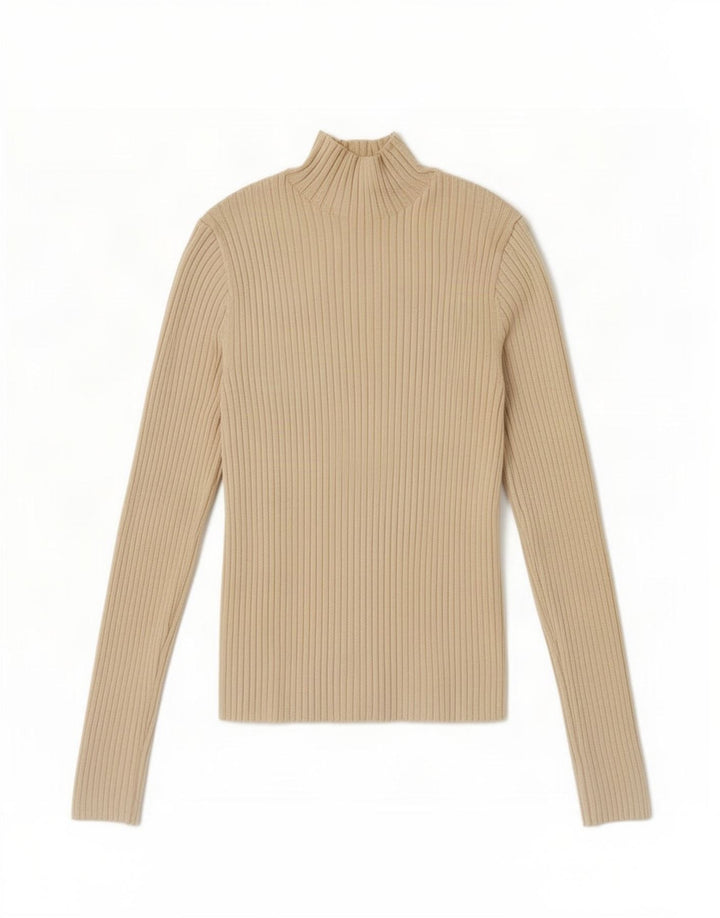 Suéter feminino Zara com gola tartaruga UK 12 médio off white