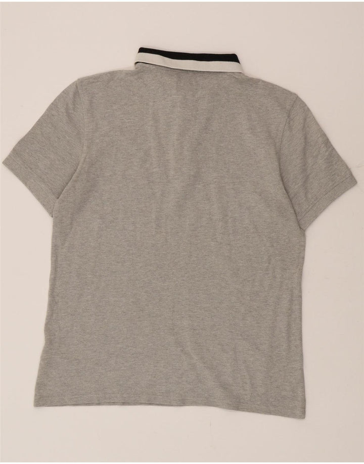 Camisa polo masculina Barbour grande algodão colorblock cinza