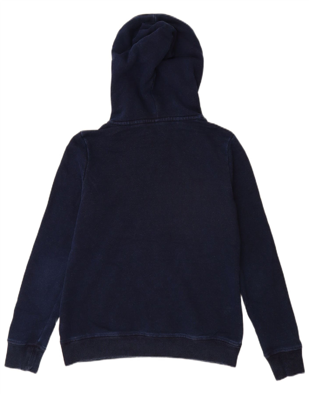 Jumper com capuz feminino SUPERDRY Reino Unido 8 pequeno algodão azul marinho