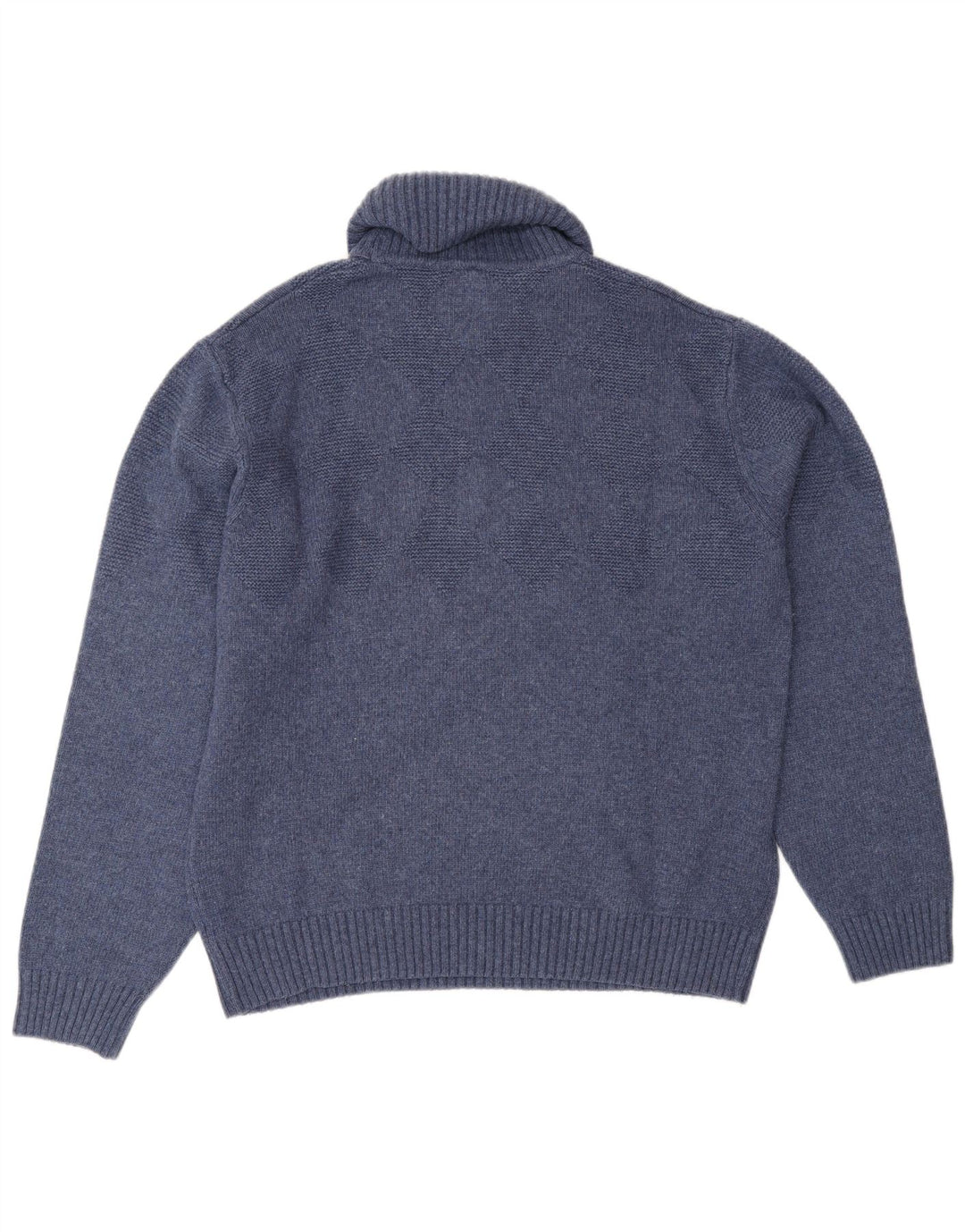 Suéter feminino SIR RAPHAEL com gola redonda Reino Unido 20 2XL lã azul marinho