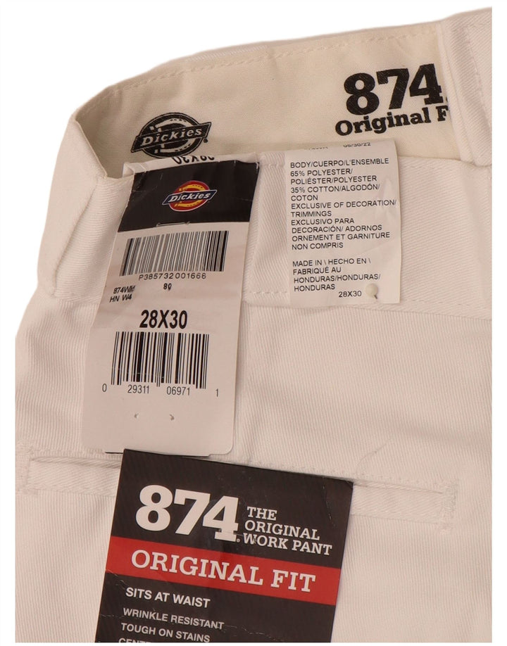 DIESEL Mens 874 Original Fit Straight Chino Calças W28 L30 Algodão Branco