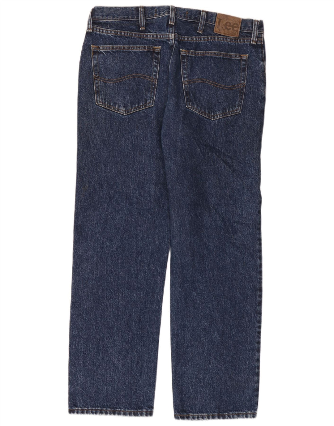 Lee Mens Regular Fit Straight Jeans W34 L29 Azul Marinho Algodão