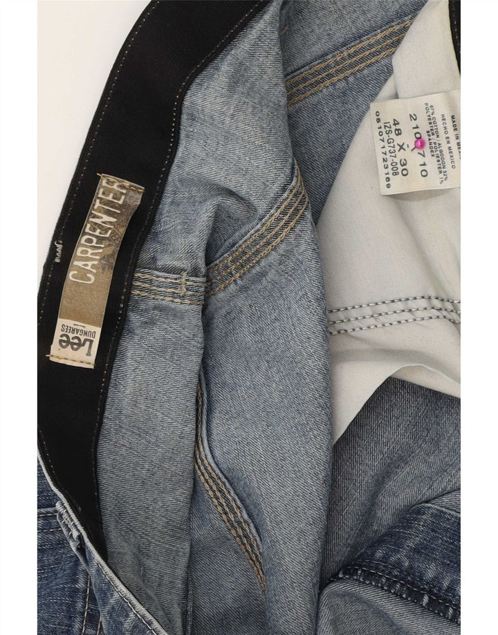 Lee Mens Carpenter Cargo Straight Jeans W48 L30 Azul Algodão