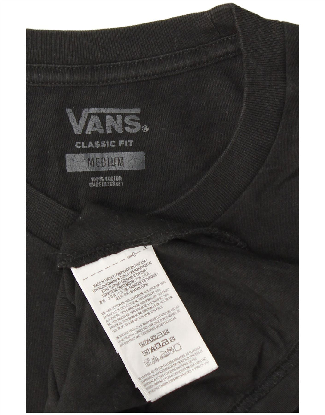 Camiseta Vans Masculina Classic Fit Graphic Top Médio Algodão Preto