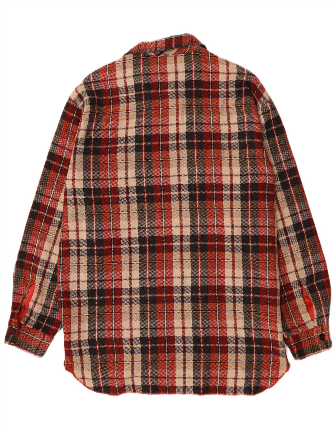 Camiseta feminina Benetton Oversized UK 18 XL poliéster xadrez vermelho