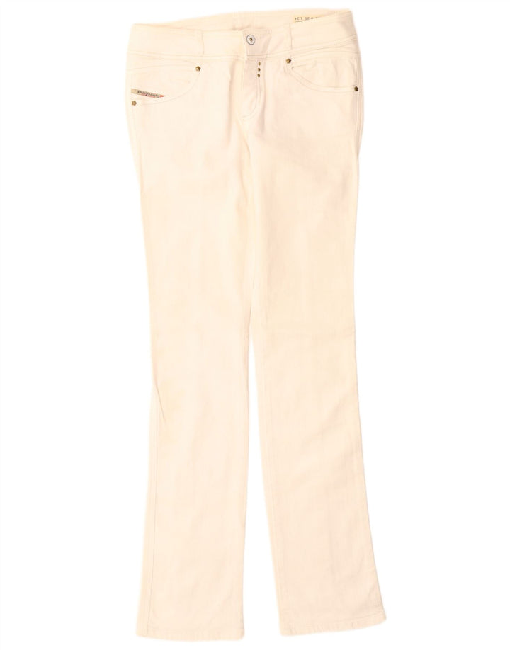 DIESEL feminino Rokket jeans reto W29 L34 algodão branco
