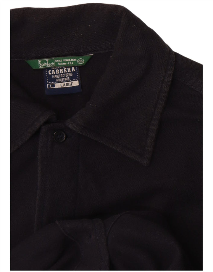 Carrera Camisa masculina de manga curta grande preta