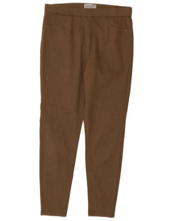 Calça jeans feminina Marks & Spencer UK 14 grande W32 L28 algodão bege