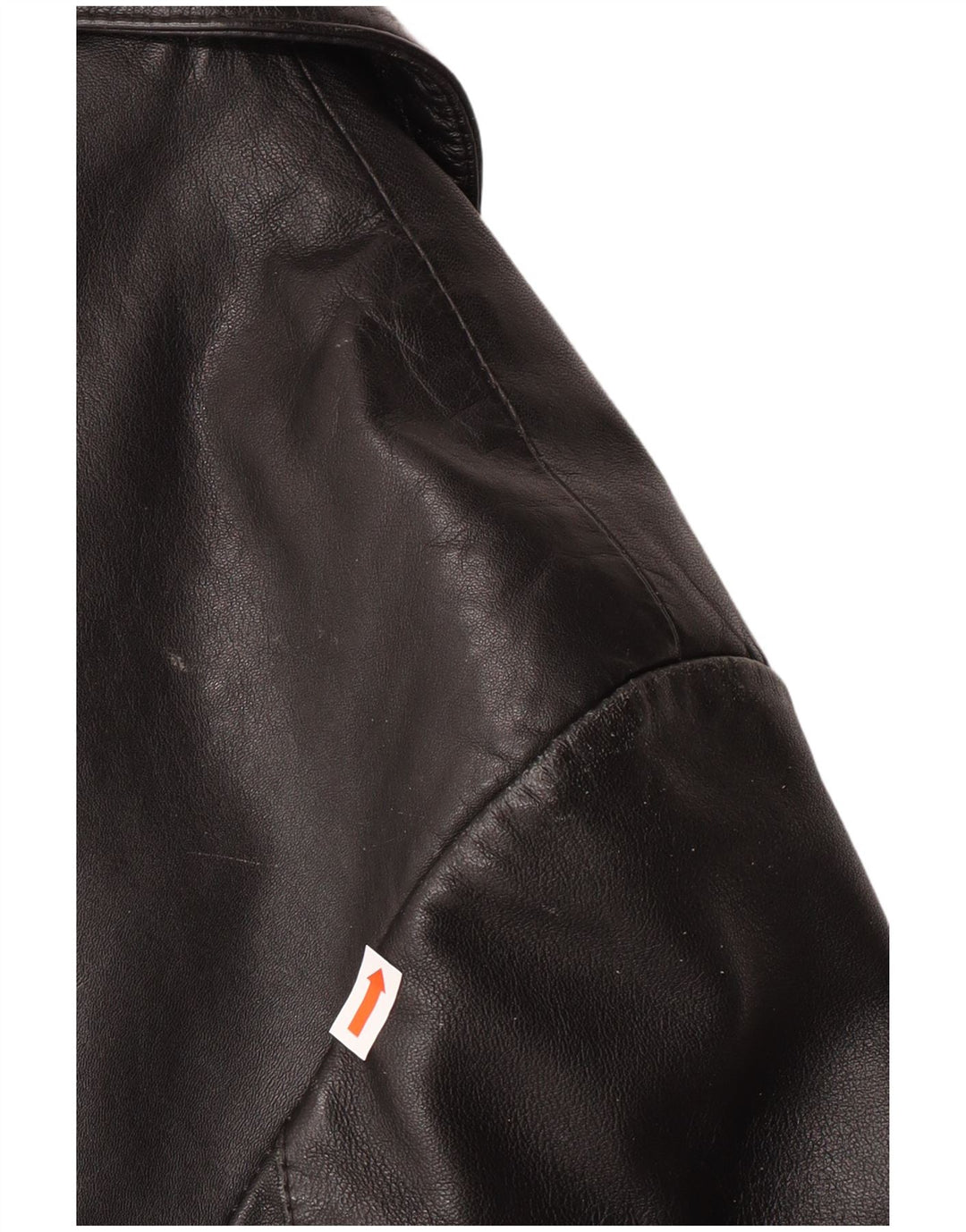 Jaqueta de couro feminina vintage Reino Unido 16 grande couro preto