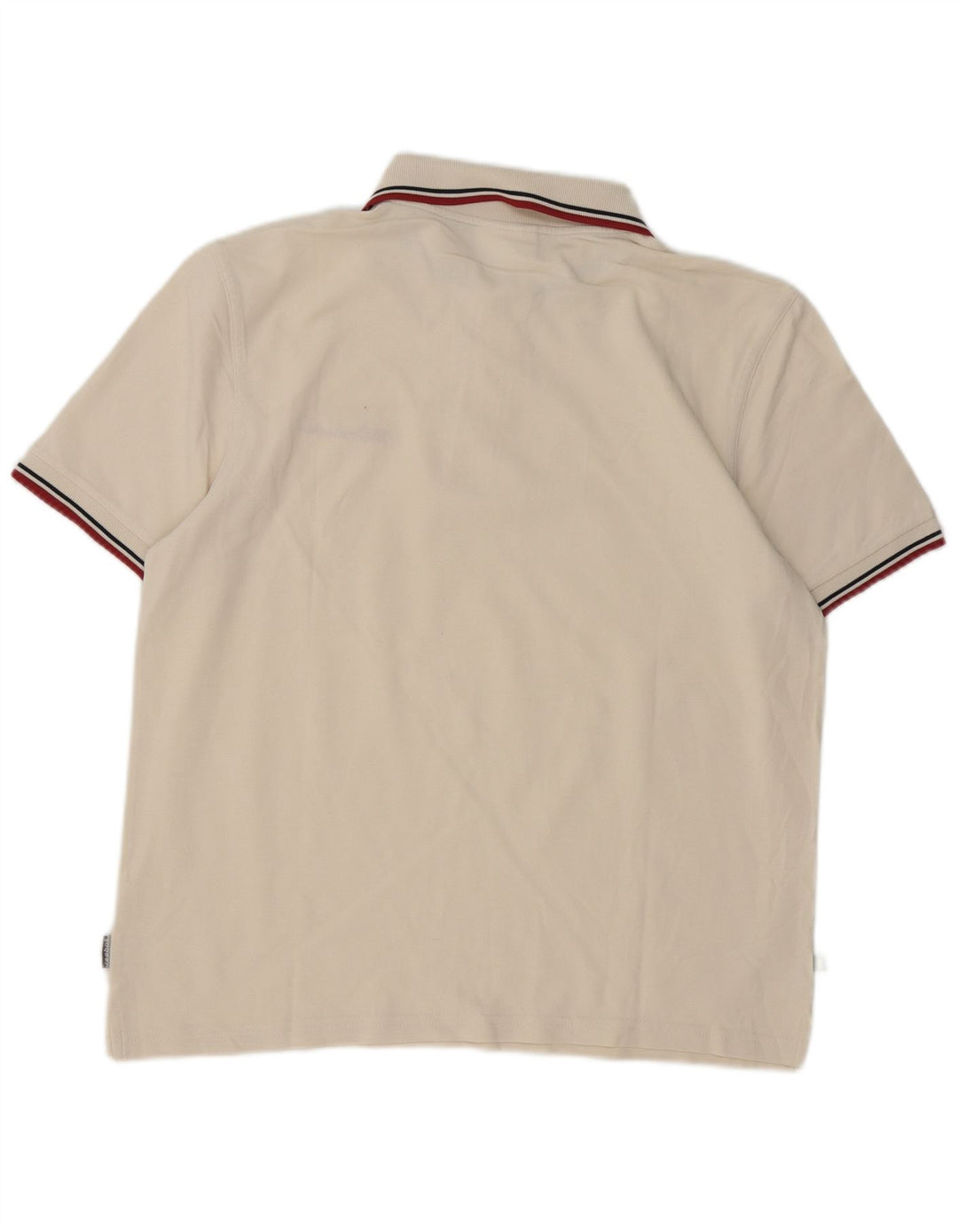 Camisa polo masculina Reebok pequena listrada branca